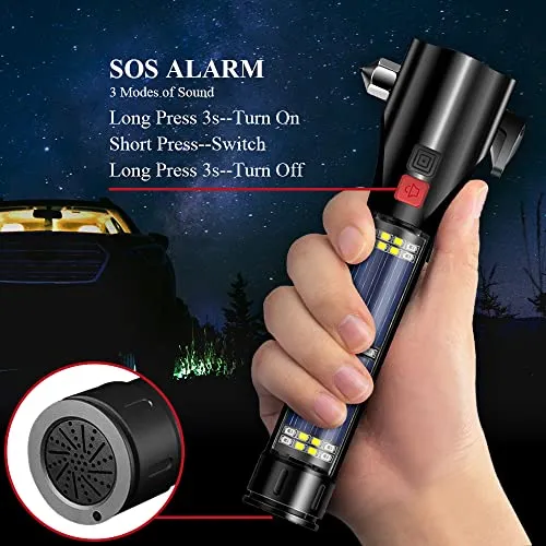 Safety Car Tool Hammer & Flashlight