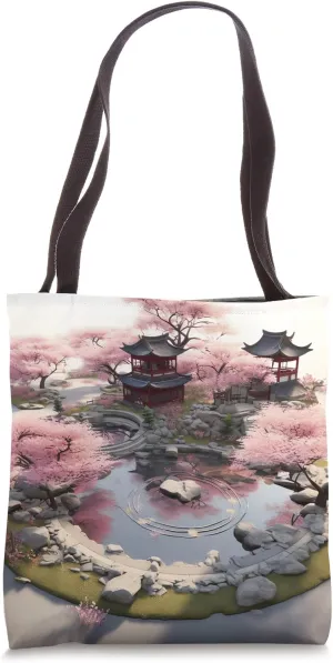 Sakura Dreamscape Circular Beauty on the Waterfront Tote Bag