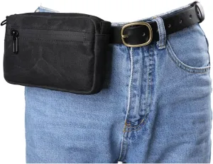 Sayram SP7 EDC Belt Pouch - Waxed Canvas With Zipper, Waist Pack for Men, Anti-Theft Pickpocket Organizer for Daily Use