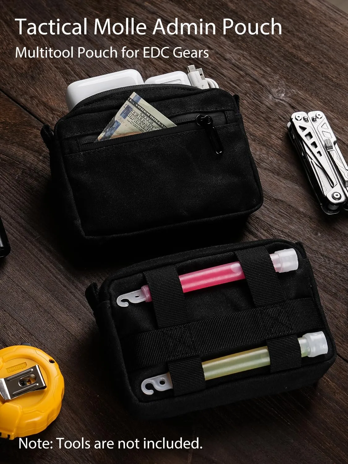 Sayram SP7 EDC Belt Pouch - Waxed Canvas With Zipper, Waist Pack for Men, Anti-Theft Pickpocket Organizer for Daily Use