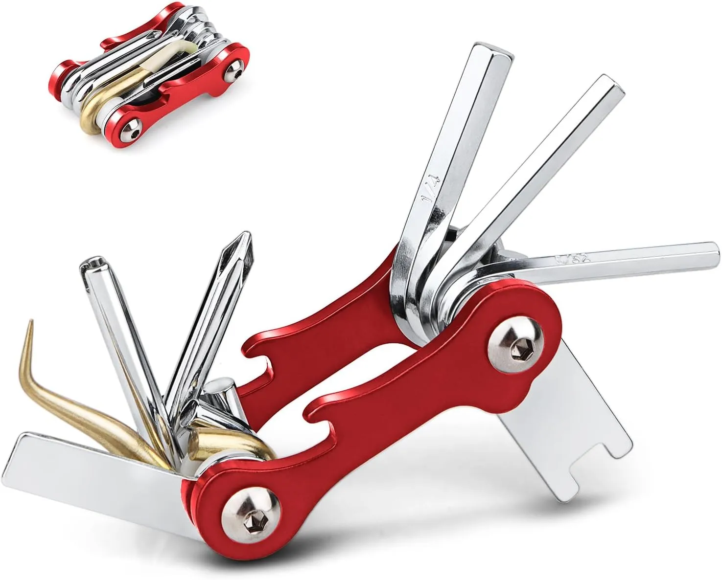 Scuba Multi-Tool, Mini Compact 8-in-1 Stainless Steel Diving Dive Tools Repair Set for Repairing & Adjusting Diver Gears
