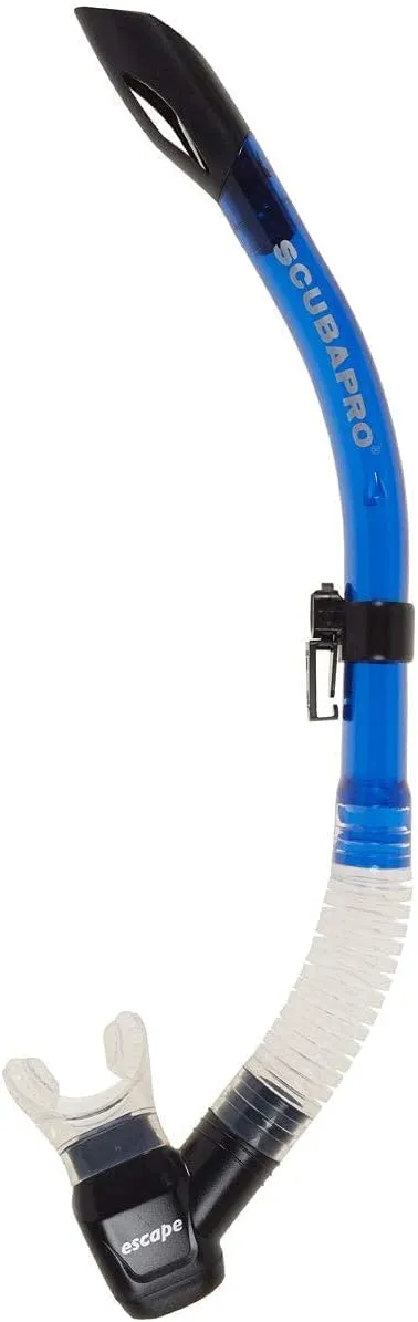 SCUBAPRO Escape Semi-Dry Snorkel, with Purge Valve and Splashguard Barrel-Top Design