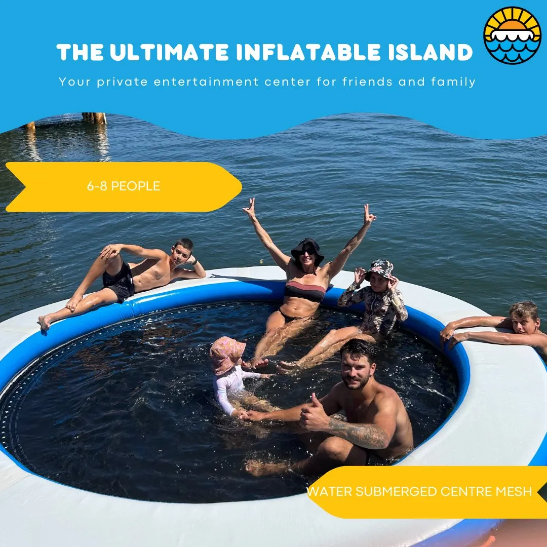 SEA LOUNGE – 4M Giant Round Inflatable Ocean Float - Floating Island - Water Hammock
