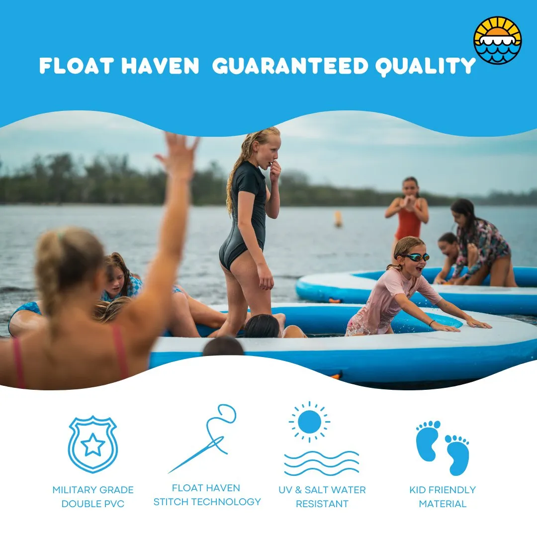SEA LOUNGE – 4M Giant Round Inflatable Ocean Float - Floating Island - Water Hammock
