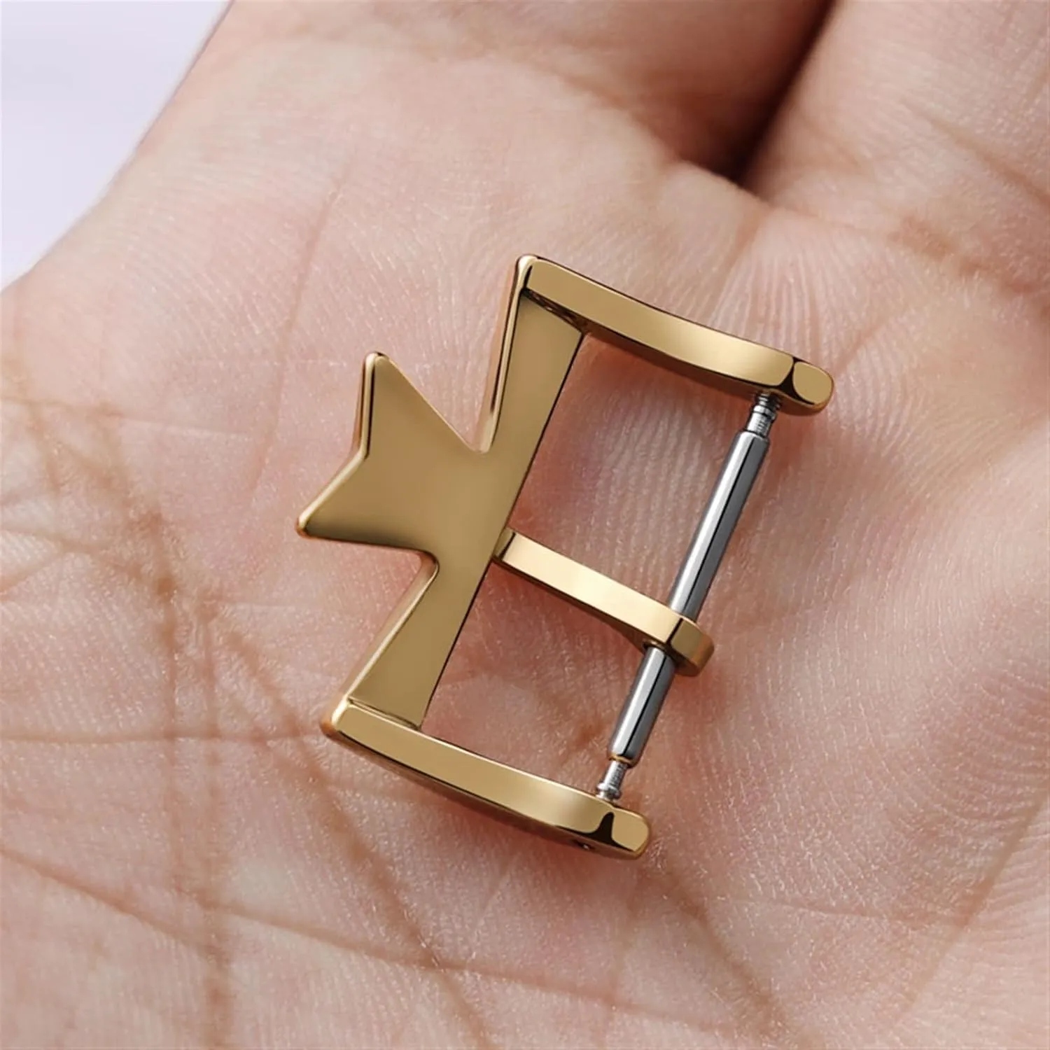 SERDAS 14mm, 16mm, 18mm, 20mm Stainless Steel Watch Clasp Buckles Silvery Golden Rose gold Metal Pin Clasp