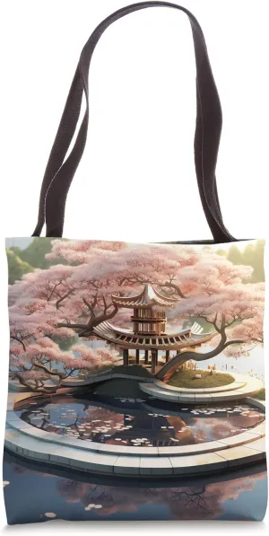 Serenade of Blooms A Floating Zen Symphony of Beauty Tote Bag