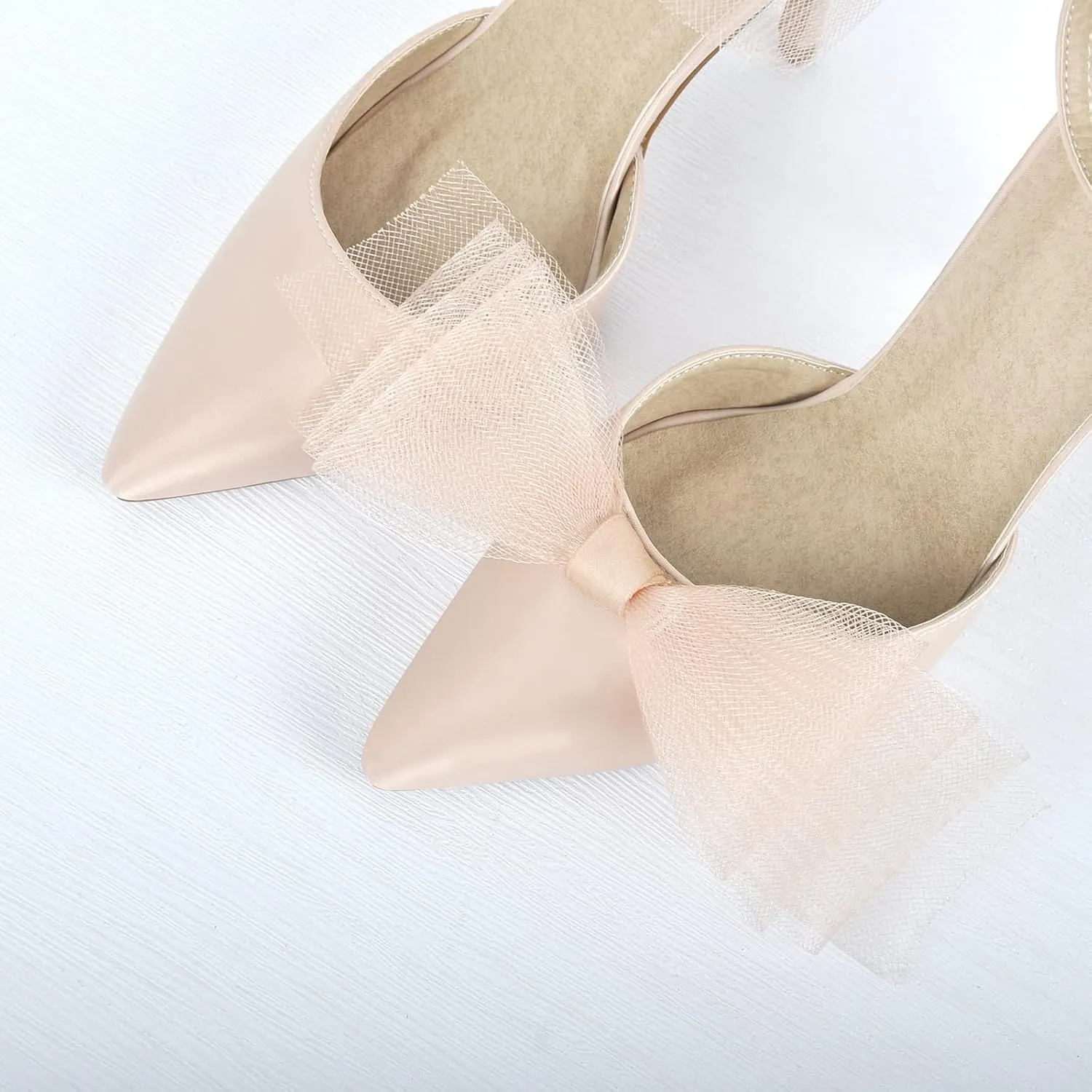 sexytag Women's Bow Heel Ankle Strap Pointed Toe Sexy Stiletto High Heels Pumps Satin Wedding Dress Party Sandals