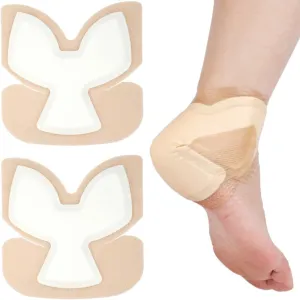 Silicone Foam Dressing Wounds Bandages with Gentle Adhesive Border - 8"x8" Heel Protector Padding for Ulcer, Sore, Cracked Heels (Pack of 3)
