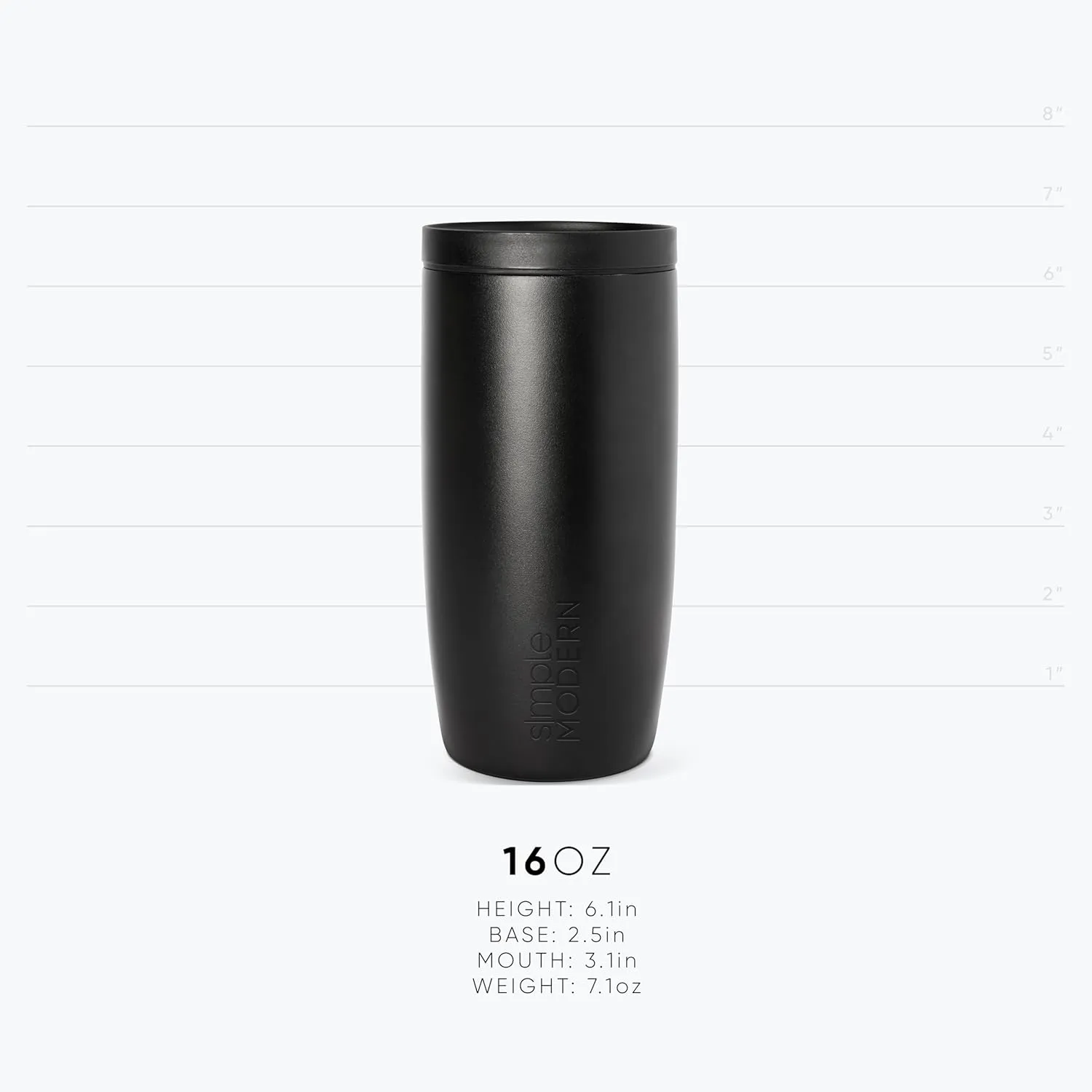 Simple Modern Travel Coffee Mug Tumbler with 360° Lid | Ceramic-Lined Insulated Stainless Steel Cold Brew Iced Coffee Cup Thermos | Gifts for Women Men Her Him | Voyager Signature | 16oz | Blue Dune