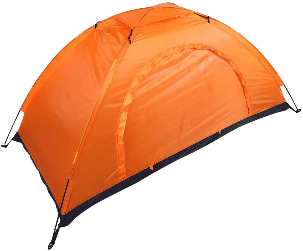 Single Person Tents for Camping, Outdoor Leisure Waterproof Tent for Camping Fishing Climbing Hiking and Backpacking, Easy Setup with Carrying Bag(Orange)