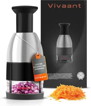 Slap Chop Manual Hand Chopper - Versatile Food Dicer, Vegetable slicer and Onion Chopper, Handy Nut Chopper, Garlic Mincer and Onion cutter, Tomato - Efficient and Quick Kitchen Aid