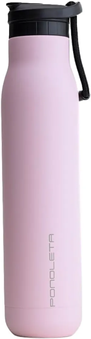 Slim Water Bottle, Stainless Steel with Straw, Standard Mouth for Sports and Travel, Double Vacuum Insulated, BPA-Free, Leak Proof