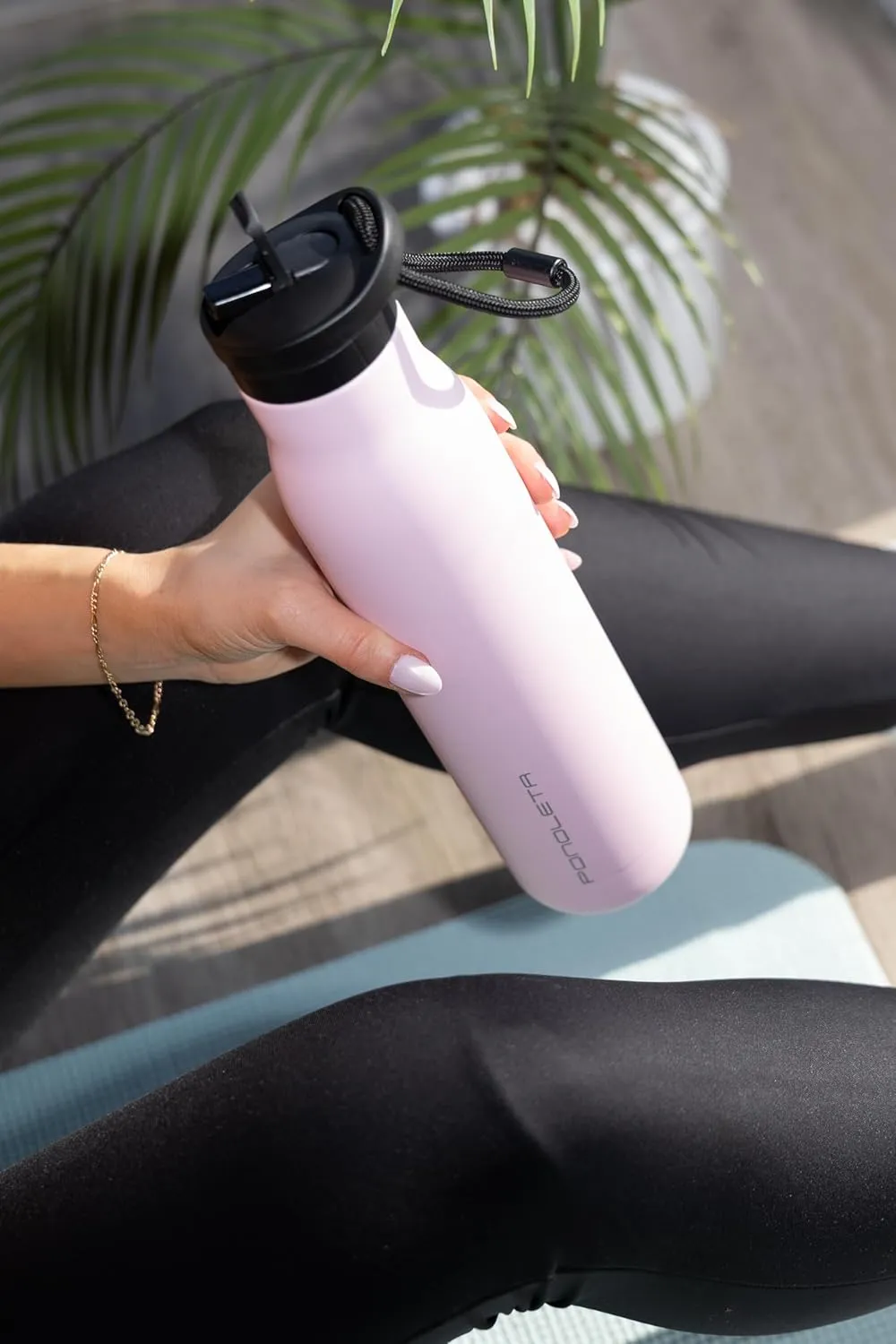 Slim Water Bottle, Stainless Steel with Straw, Standard Mouth for Sports and Travel, Double Vacuum Insulated, BPA-Free, Leak Proof