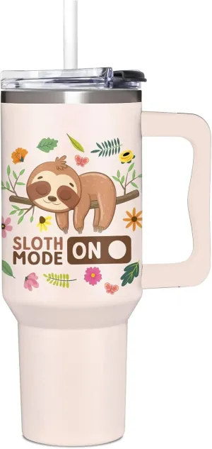 Sloth Gifts For Women - Sloth Tumbler for Animal Lovers - 40oz Tumbler with Handle Gift for Women, Girls 10-12 - Adult - Gifts for Birthday, Christmas, Mothers Day, Lazy Animal Enthusiasts