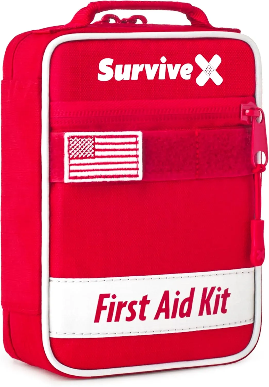 Small First Aid Kit for Car, Travel & Home - Emergency Kit for Hiking, Camping, Backpacking and Outdoors - Includes Zip Stitch Wound Closure Strips - FSA HSA Approved