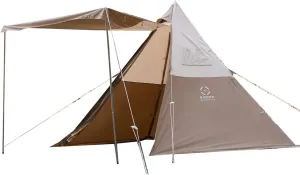 S'more Tetto 3 Person Canvas Tent, Large Waterproof & Windproof Glamping Tent, Hot Tent with Stove Jack, 4 Season Tipi, Teepee, Pyramid, Indian Tent, Ideal for Family Camping, Hiking, Backpacking