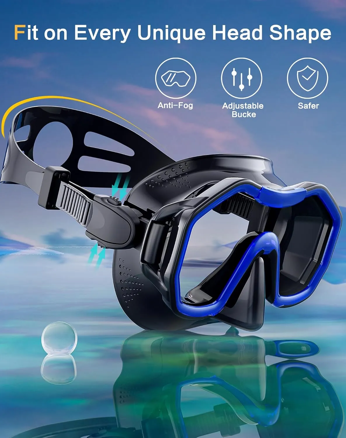 Snorkeling Gear for Adults Kids, Dry-Top Snorkel Set, 180°Panoramic Wide View Diving Mask Breathing Freely Snorkel Mask for Snorkeling Scuba Diving Swimming Travel