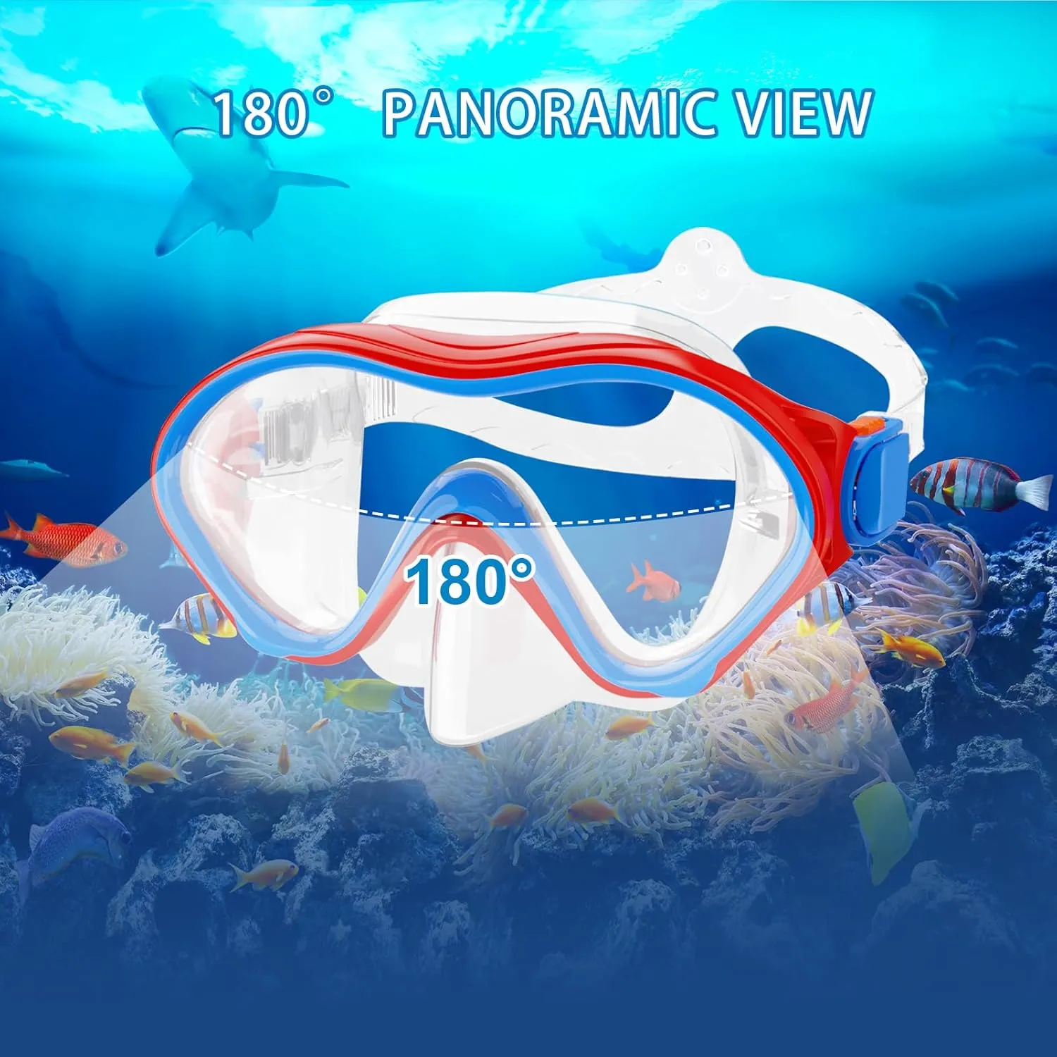 Snorkeling Gear for Kids with Foldable Silicone Full Dry Snorkel, Kids Snorkel Set Anti Leak Youth Junior Snorkeling Package Diving Mask Soft Tube with Mesh Bag Scuba Swimming Goggles