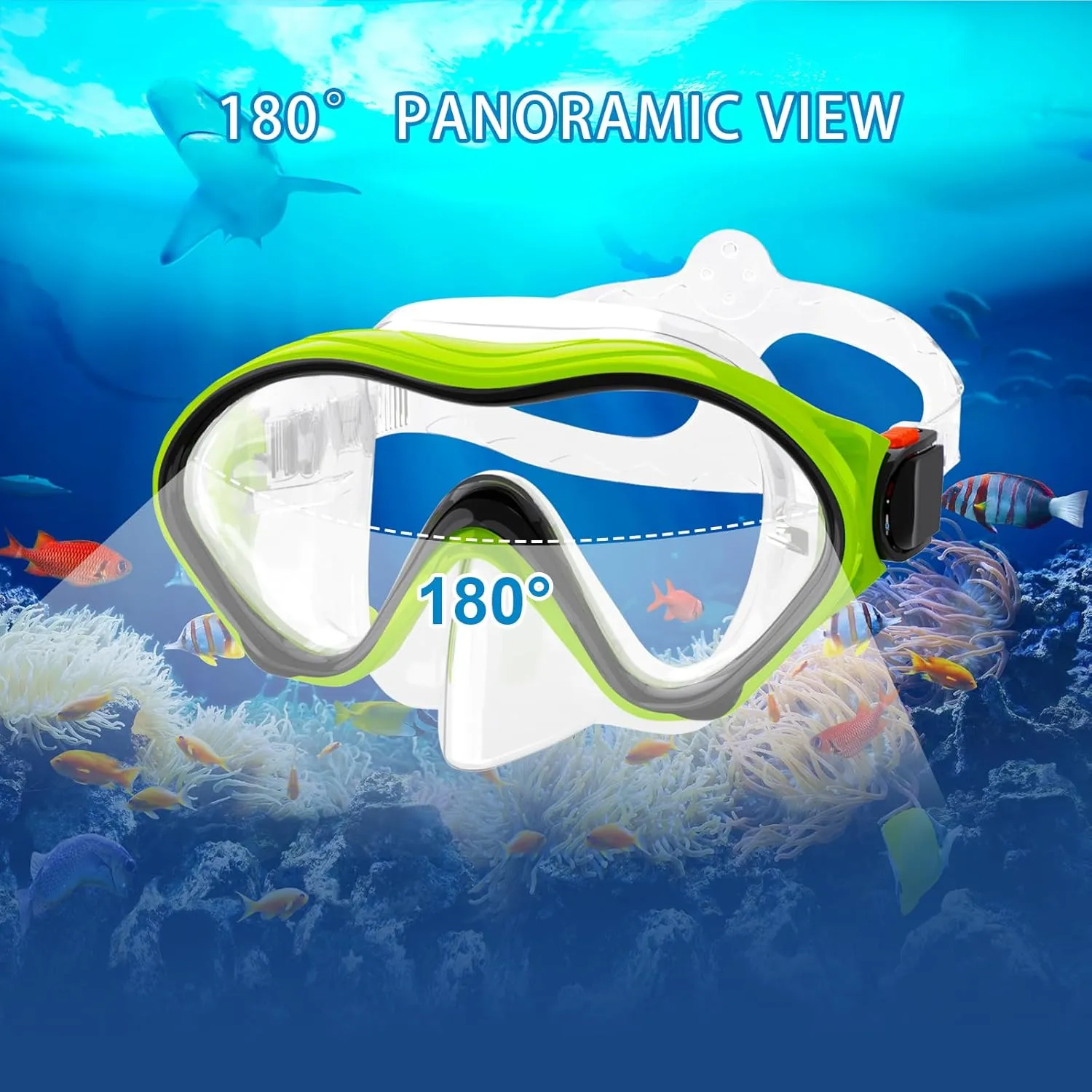 Snorkeling Gear for Kids with Foldable Silicone Full Dry Snorkel, Kids Snorkel Set Anti Leak Youth Junior Snorkeling Package Diving Mask Soft Tube with Mesh Bag Scuba Swimming Goggles