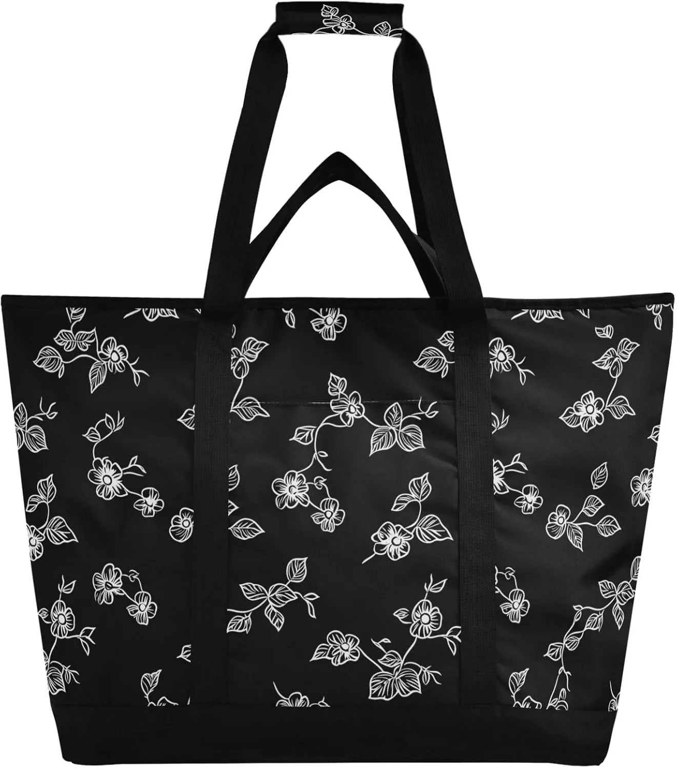 Soft Sided Cooler Bag Hot or Cold Carrier Thermal Insulation Collapsible Soft Cooler for Beach Travel Picnics Blackberries Simple Line Art