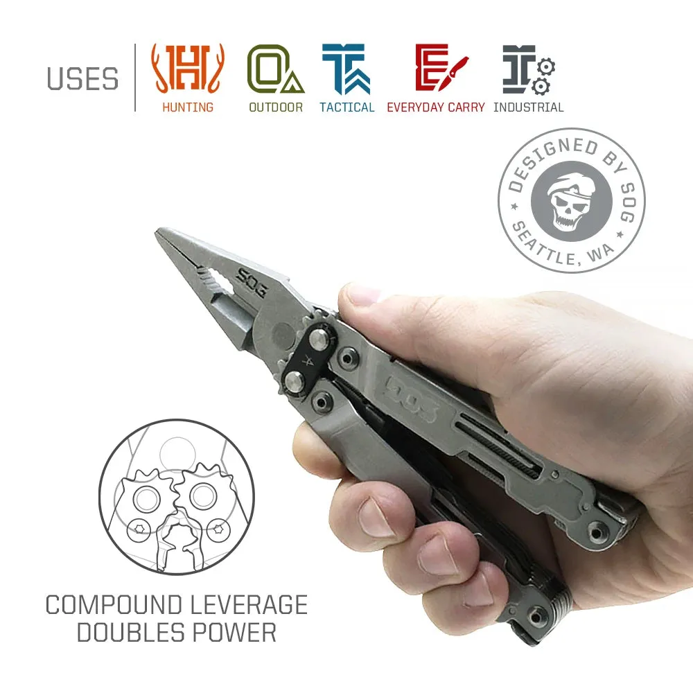 SOG PowerAccess Deluxe 21-in-1 Multi-Tool – Military-Grade Folding Pliers for Survival & Camping