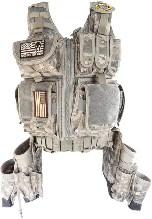 SOTG Charlie Tactical Tool Vest with Tools Pouches, Lightweight & Durable Construction Vest with Weight Dispersal Technology for Construction Work, Framers, Electricians, Carpenters
