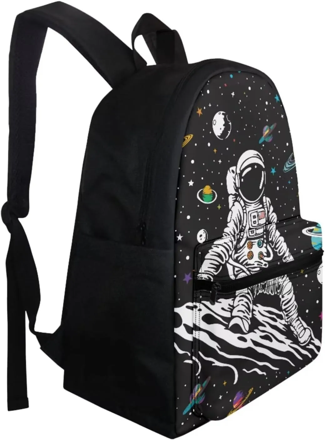 Space Astronaut Backpack for Girls Solar System Lunch Box for School Practical Pencil Case with Zipper Novelty Water Bottle Holder for Teens 4PCS Backpack Set for Students Nice Gifts