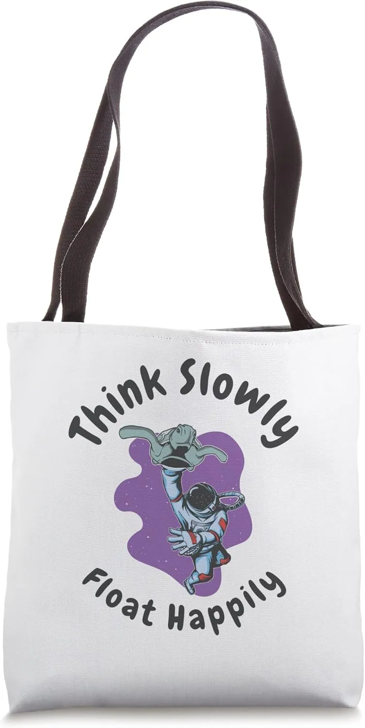 Space Astronaut Floating Wildlife Reptile Turtle Tote Bag