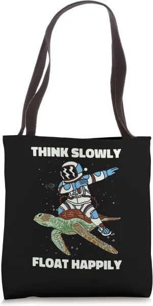 Space Astronaut Floating Wildlife Reptile Turtle Tote Bag