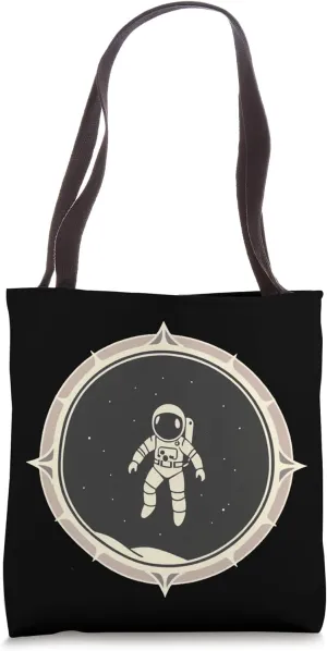 Space Explorer Astronaut Emblem Tote Bag