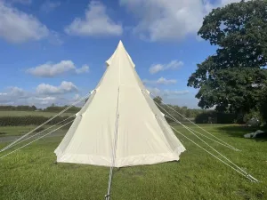 Spacious and Comfortable 4-Season Tipi Tent for Family Camping, 9.85ft Size, Lightweight Aluminum Pole, Colors