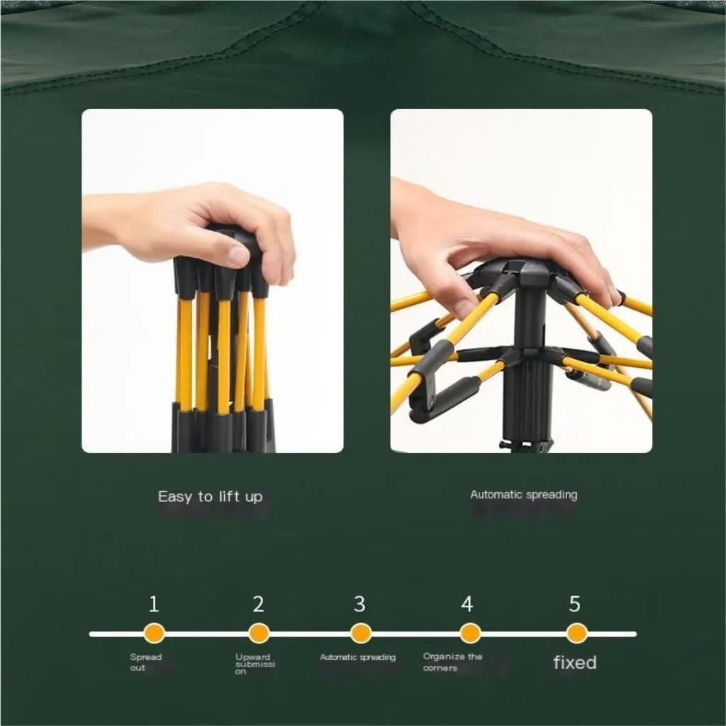 Spacious and Lightweight Outdoor Camping Portable Tent Picnic Park Fully Automatic Double-Layer Tent Windproof and Rainproof Tent Outdoor Tent