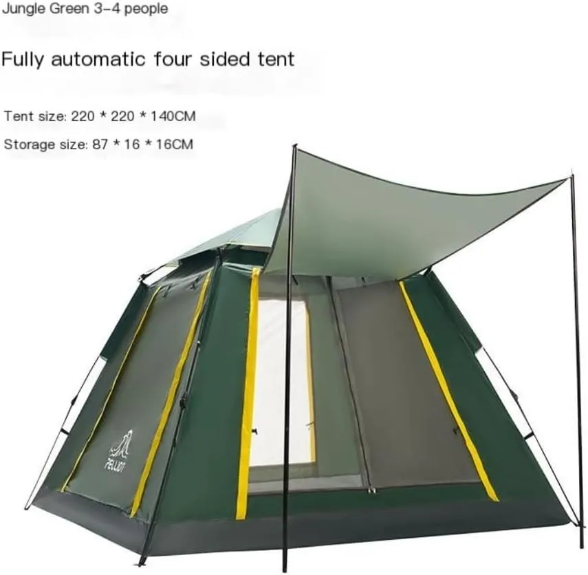 Spacious and Lightweight Outdoor Camping Portable Tent Picnic Park Fully Automatic Double-Layer Tent Windproof and Rainproof Tent Outdoor Tent
