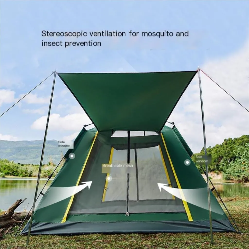 Spacious and Lightweight Outdoor Camping Portable Tent Picnic Park Fully Automatic Double-Layer Tent Windproof and Rainproof Tent Outdoor Tent