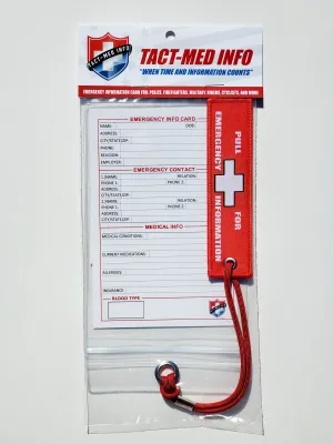 Spanish Tact-Med Emergency Information Card