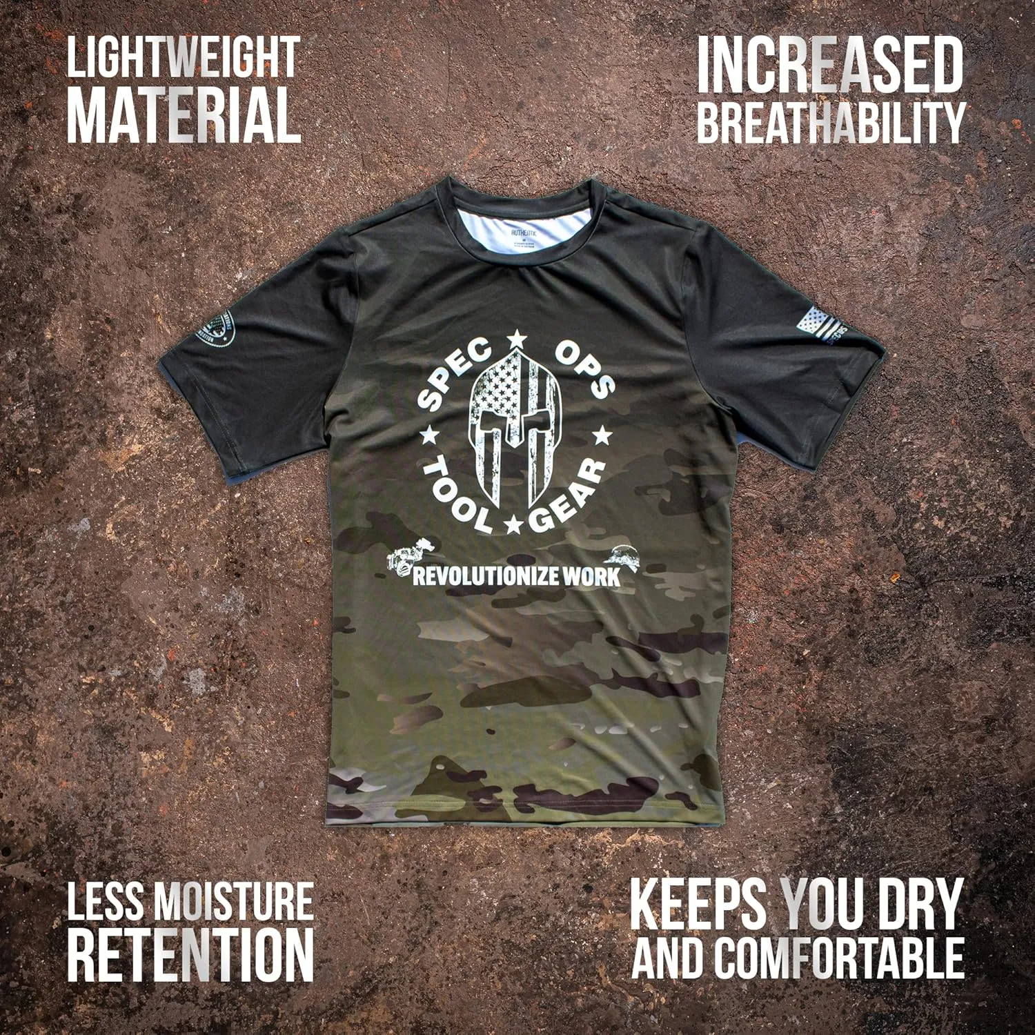 Spec Ops Tool Gear Tactical Construction T-Shirt for Men, Great for Working & Outdoor Activities