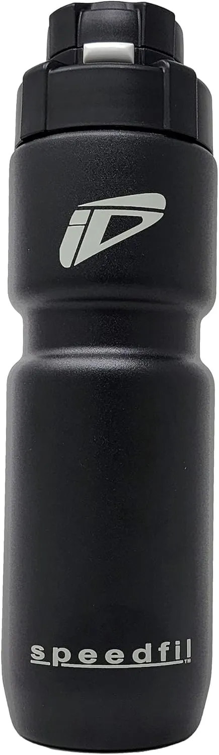 Speedfil Speedflask 21 oz. Vacuum Insulated Stainless Steel Cycling Sports Water Bottle with NEW Bounce Back Lid 2.0 (Black)