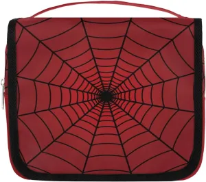 Spider Web Boys Hanging Toiletry Travel Bag Kids Waterproof Wash Cosmetic Bag Makeup Organizer for Travel Picnic Camping