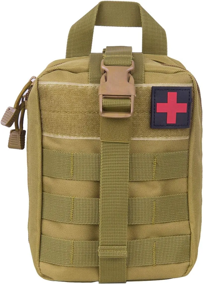 Sportmusies Tactical First Aid Kit Pouch Molle Attachment Medical Kit Utility Pouch
