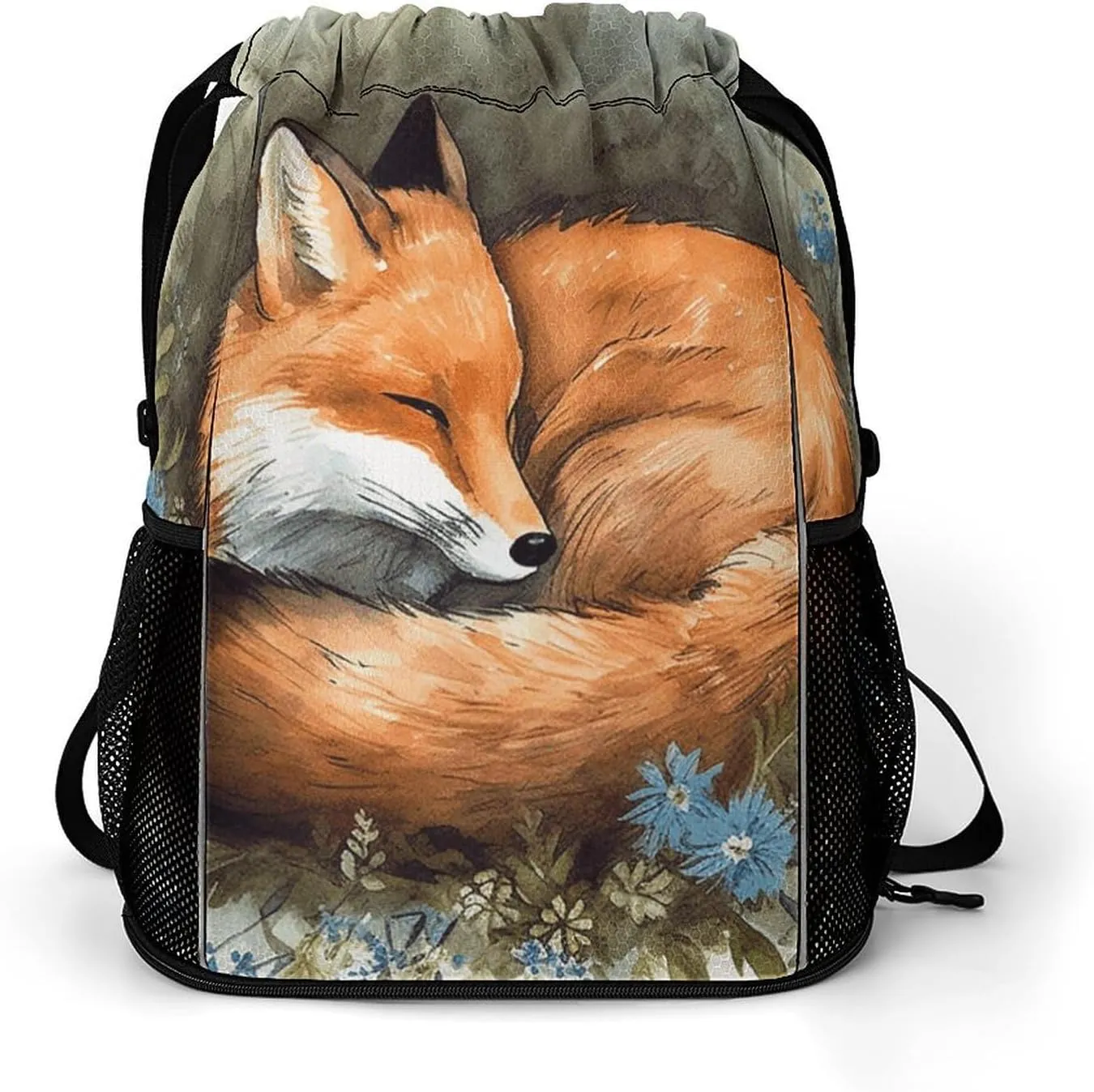 Sports Belt Pocket, A Sleeping Fox Print Dry And Wet Separation Bag All-purpose Gym Bag Sports And Fitness Bag Stylish Sports Bag