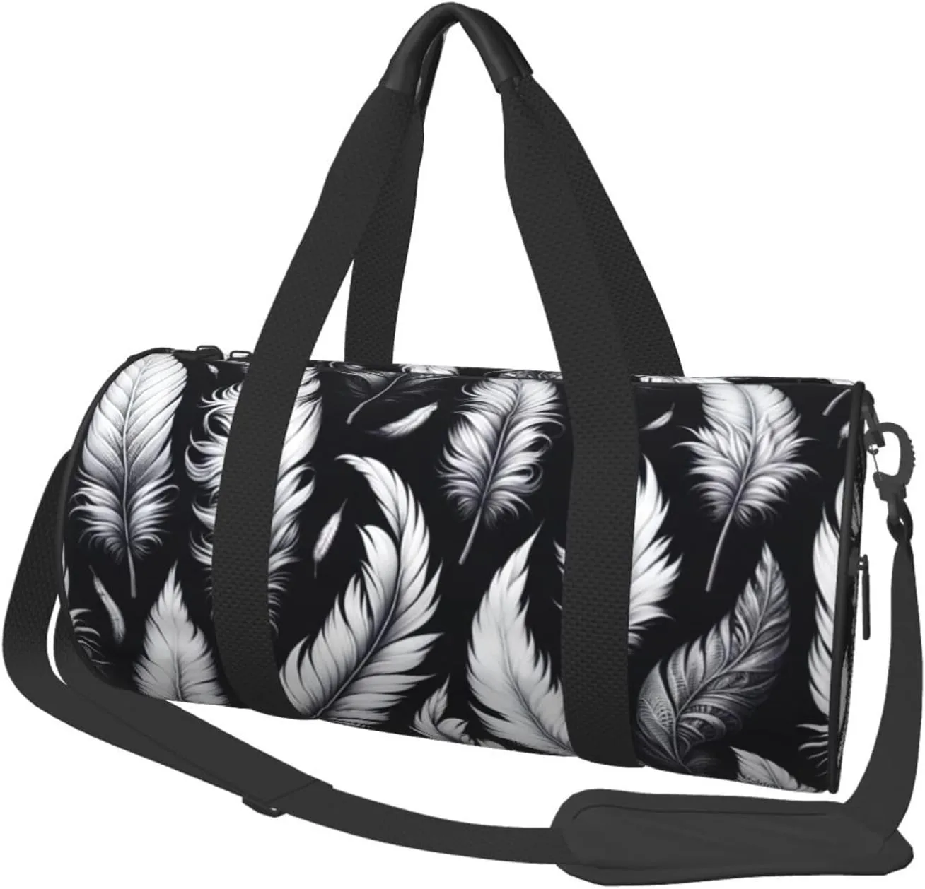 Sports Duffel Bag Floating-Feather Foldable Travel Tote Bag Weekender Sleepover Carry On Bag