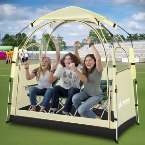 Sports Tent All Weather Clear Sport Tent 1-3 Person Sport Shelter Waterproof and Windproof with Detachable Top Cover Rain Tent for Outdoor Sports Events Camping Fishing