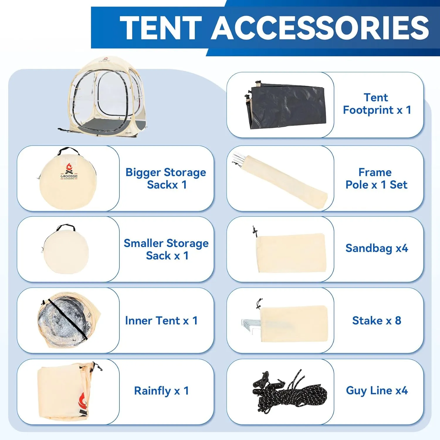 Sports Tent Pop Up Shelter - Instant Pod for All Weather, 2/4/6 Person Bubble Tent with Top Cover, Waterproof Clear Tent for Sports Events, Camping, Fishing, Cheering and Other Outdoor Activities
