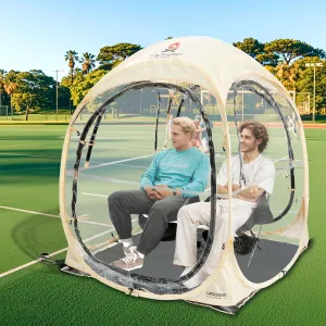 Sports Tent Pop Up Shelter - Instant Pod for All Weather, 2/4/6 Person Bubble Tent with Top Cover, Waterproof Clear Tent for Sports Events, Camping, Fishing, Cheering and Other Outdoor Activities
