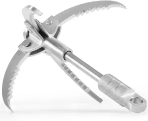 Stainless Steel 4-Claw Grappling Hook, Foldable Outdoor Tool for Climbing, Hiking, Camping, and Rescue Operations