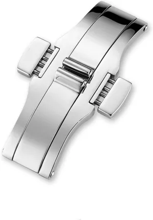 Stainless Steel Buckle Double Push Butterfly Button Multi-Watch Accessory Buckle Watch Band Clasp(6x21mm)