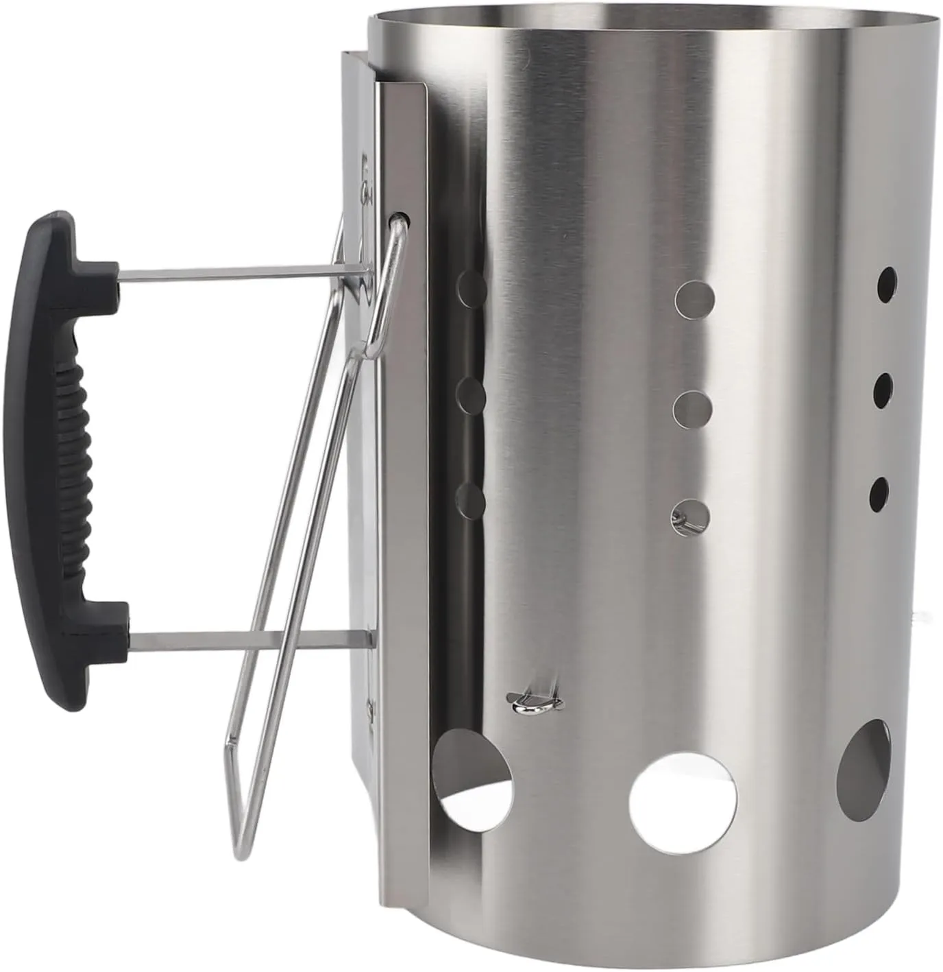 Stainless Steel Chimney Starter, Lightweight Portable Charcoal Fire Starter for Outdoor Barbecue, Camping and Picnic, Efficient and Safe Fire Starting Tool