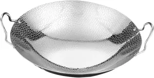 Stainless Steel Dry Pot Versatile Wok Cooking Pan for Family Gatherings Hotel Barbecues Deformation Resistant Even Heating for Ramen Hot Pot More
