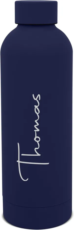 Stainless Steel Personalized Radiant Hydrate Vacuum Insulated Water Bottle,500Ml|12 Hours Hot&Cold|Easy To Carry|Leak Proof|Rust Proof|Office,Gym,Home,Kitchen,Travel Bottle (Blue)