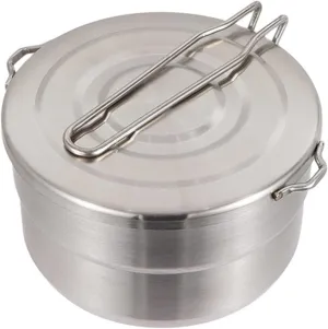 Stainless Steel Portable Camping Cooking Pot Outdoor Cookware for Backpacking and Hiking Easy Capacity Measurement for Outdoor Cooking